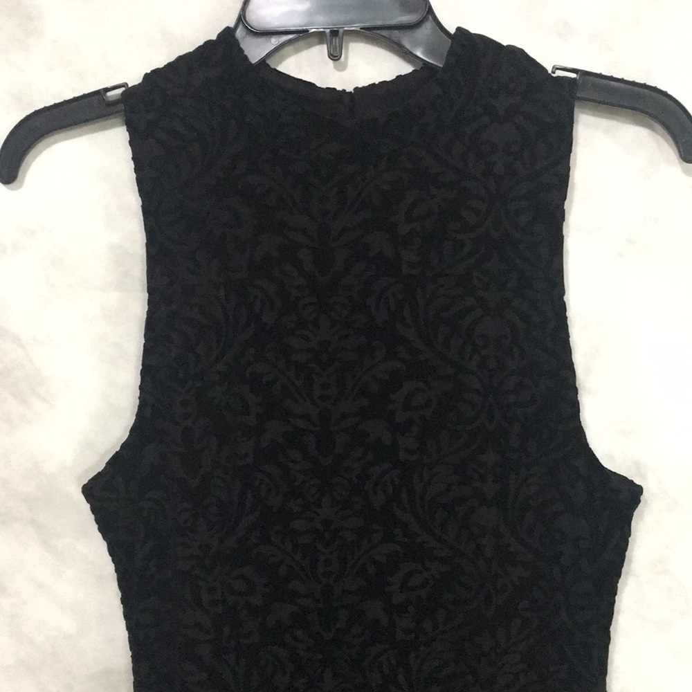 The Edit Black skater A-Line dress